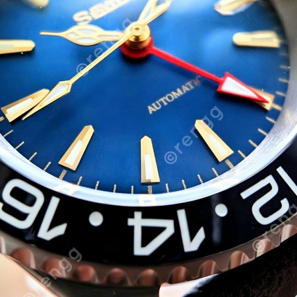 SOLID TITANIUM Automatic GMT Sub Diver Premium Bl… - image 4